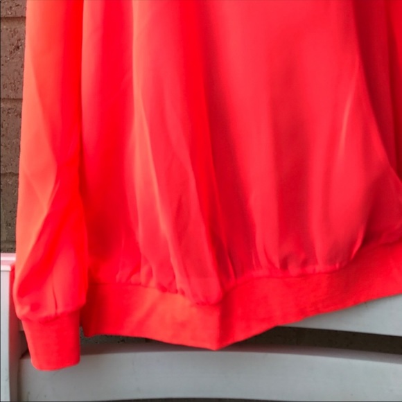 Neon Orange plus Sz blouse 2X - Picture 4 of 4